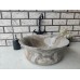 Silver Thin Mermer Lavabo